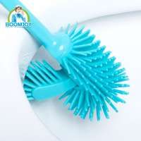 Boomjoy Blue Toilet brush set cleaning brush with Plastic hand toilet brush holder plastic